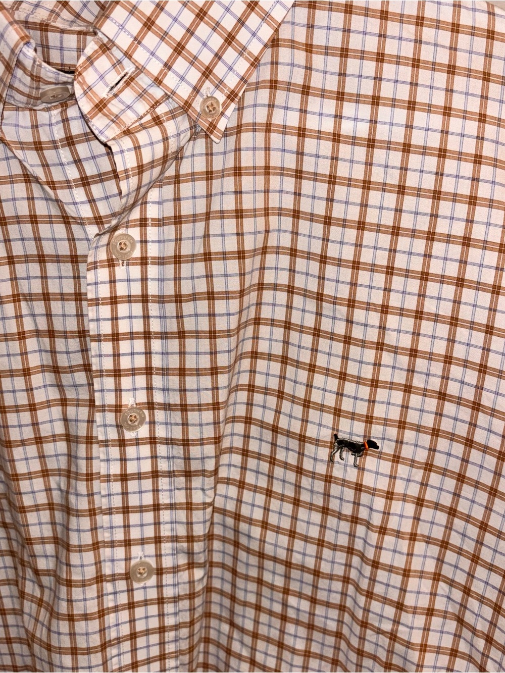 Southern Point Co. Hadley shirt men’s XXL tan and light blue plaid button up